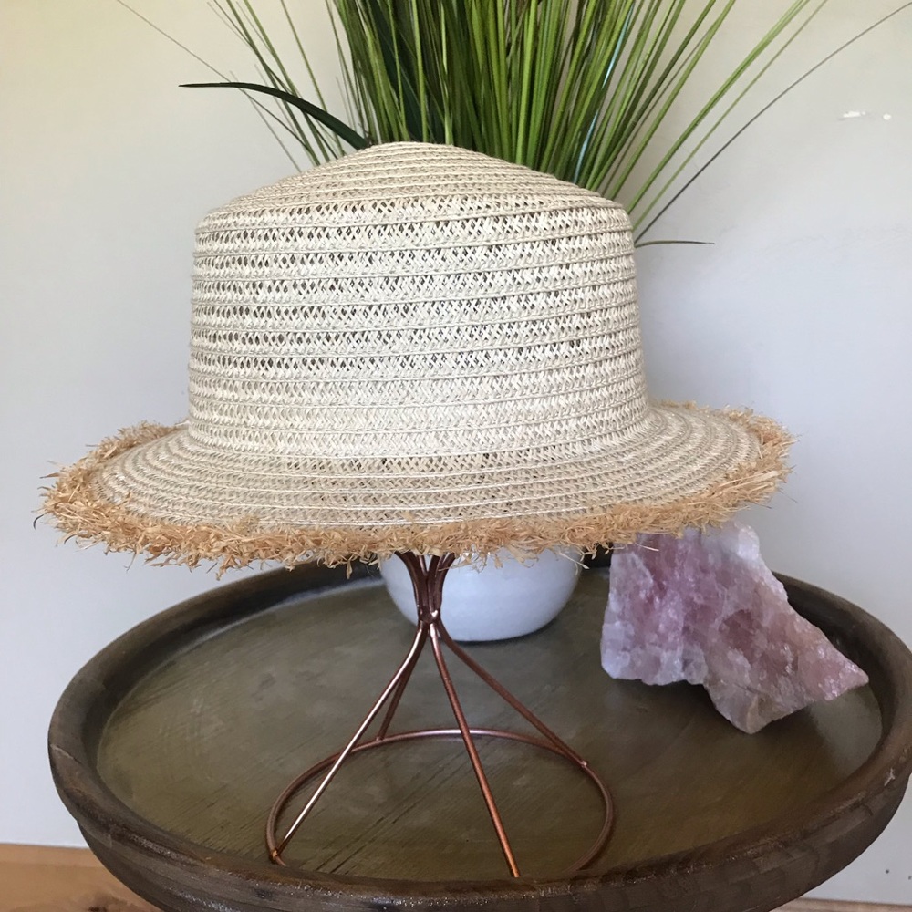 Free People Frayed Straw Hat NWOT